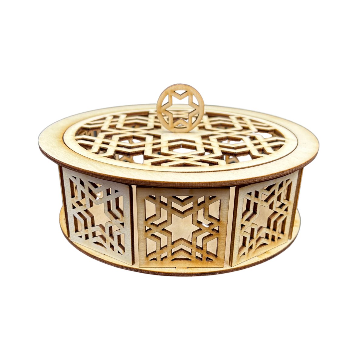 Drewniane Pudełko Szkatułka Przybornik ze Sklejki Decoupage