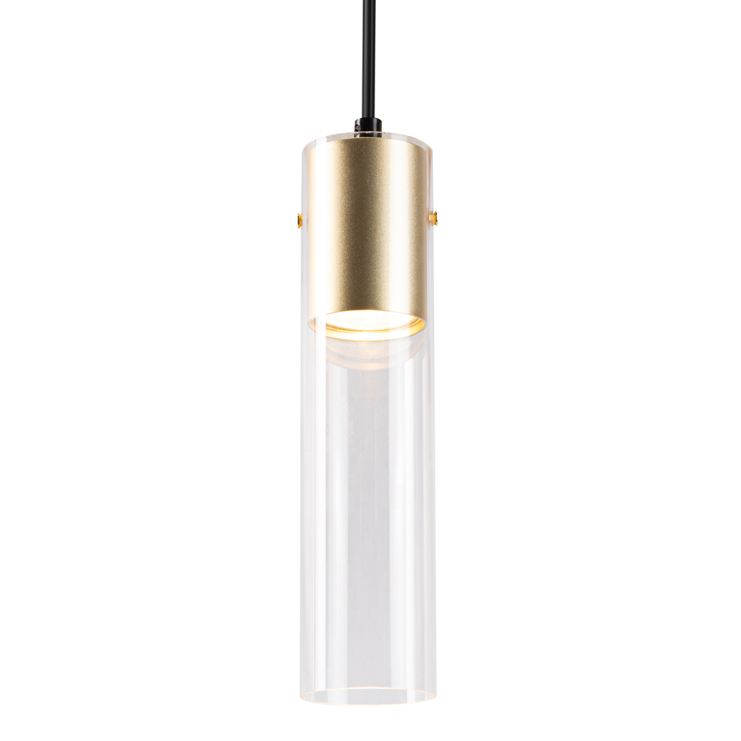 Ricky lampa wisząca tuba szklany klosz złota ML0845 Milagro
