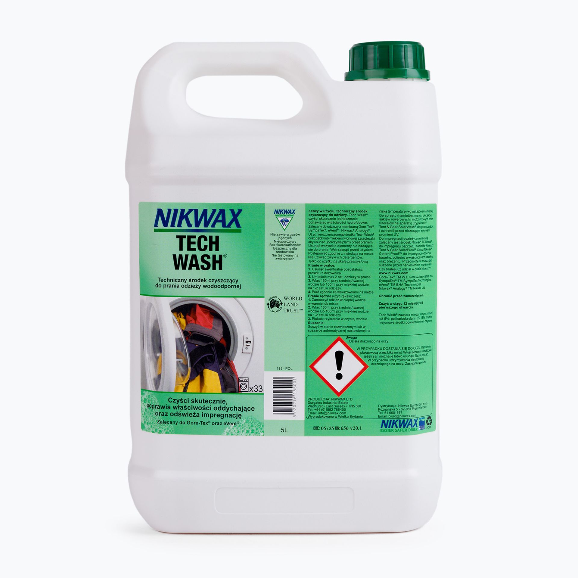 Płyn do prania odzieży Nikwax Tech Wash 5000 ml | WYSYŁKA W 24H | 30 DNI NA ZWROT