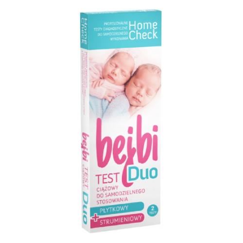 Home Check Test ciążowy Bejbi Duo płytkowy + strumieniowy, 2 szt.