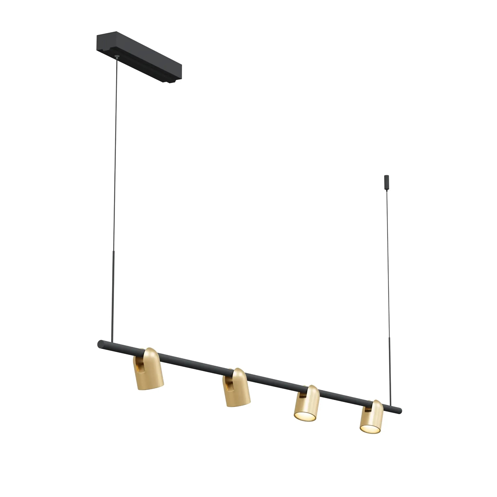 Lampa wisząca z regulacją Slide PL0124-BS Yaskr LED 24,5W 3000K czarna mosiądz