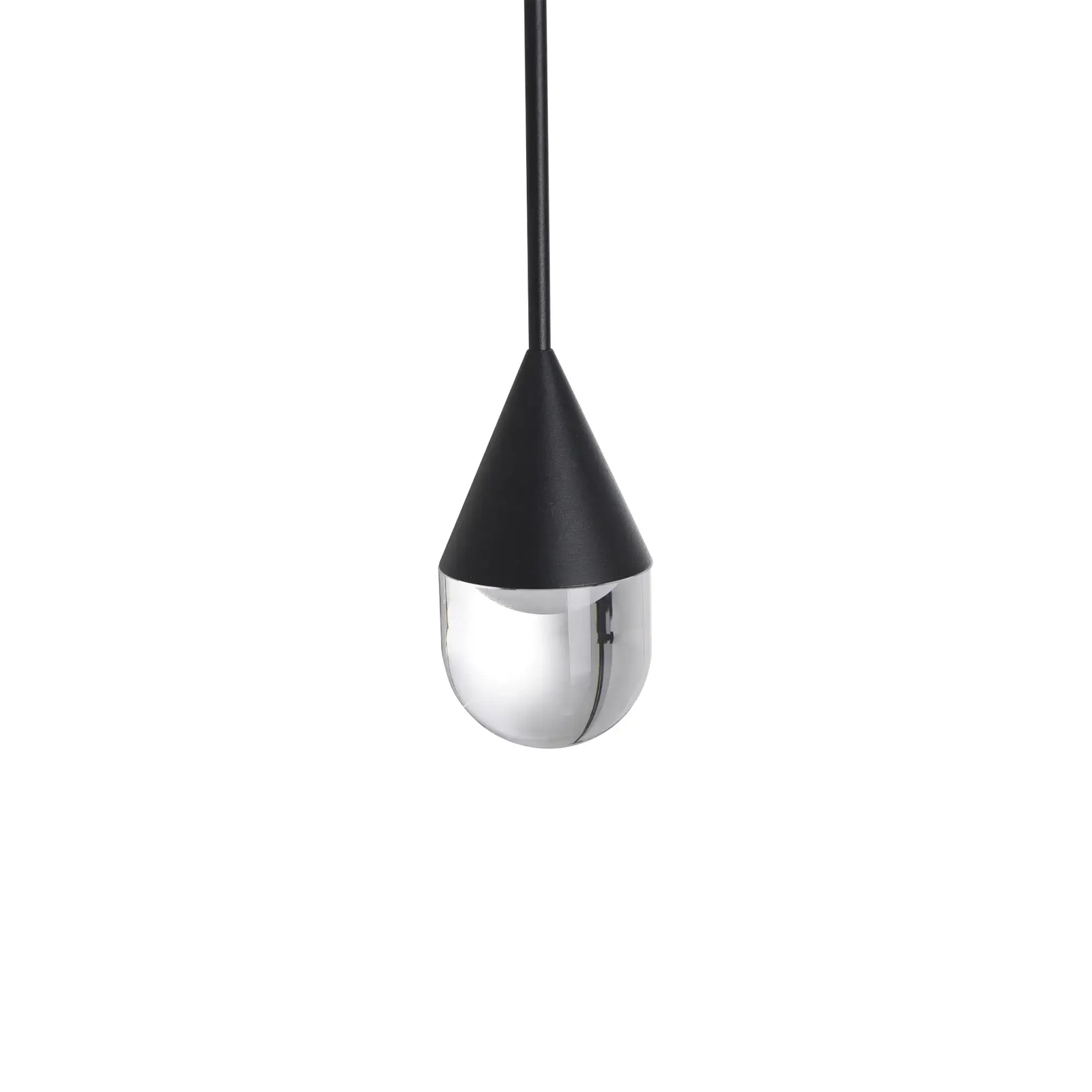 Wisząca lampa Nata PL0104-BK Yaskr LED 6W 3000K przezroczysta czarna