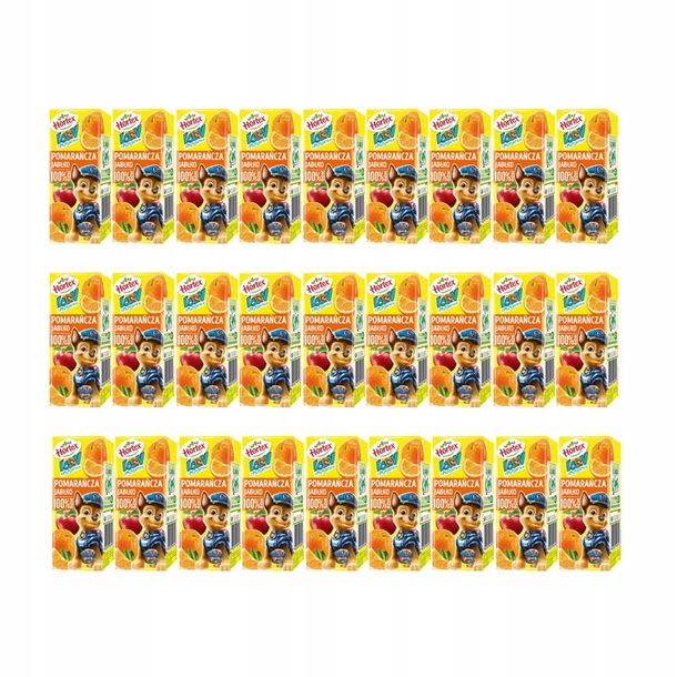 HORTEX LEON I PRZYJACIELE POMARAŃCZA-JABŁKO SOK KARTONIK 27SZT X 200ML