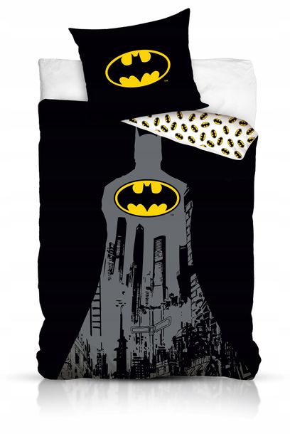 POŚCIELI BATMAN ZESTAW 140x200 kołdra 70x50 poduszka 100% Bawełna