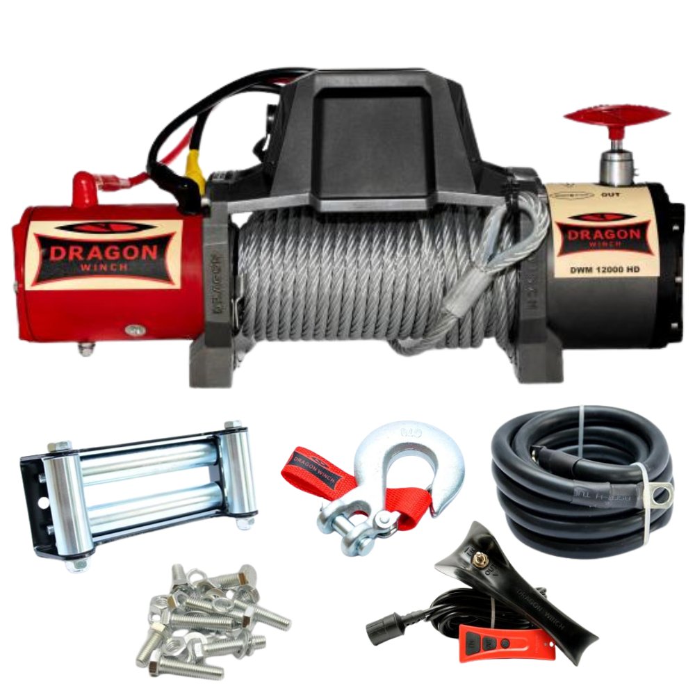Dragon Winch DWM 12000 HD Wyciągarka elektryczna z liną stalową 12V 20m 5500kg