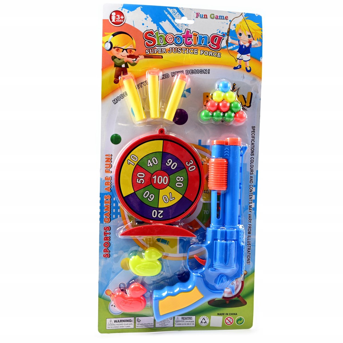 PISTOLET NA STRZAŁKI PIANKOWE BEZPIECZNE NABOJE DLA DZIECI