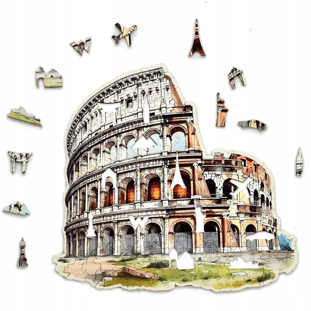Puzzle Koloseum 160 elementów trudne puzzle drewniane L