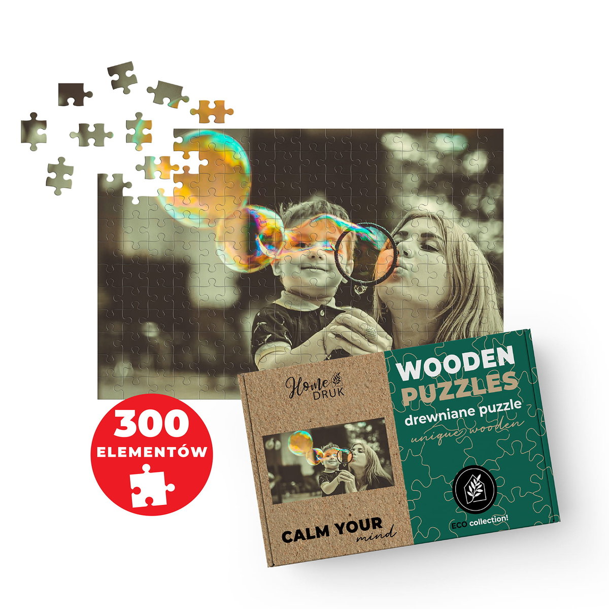FOTO PUZZLE DREWNIANE z TWOJEGO ZDJĘCIA NA PREZENT 300 elementów 60x40cm