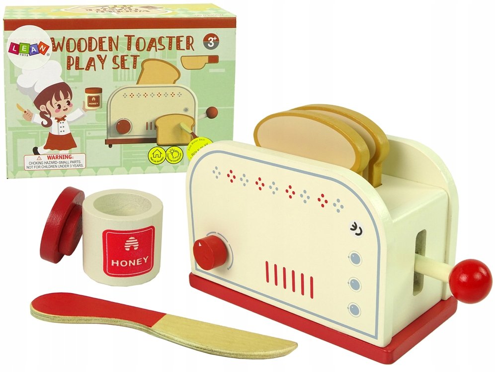 Toster Drewniany Zabawa Edukacyjna Kuchnia Montessori Śniadanie Dla Dzieci