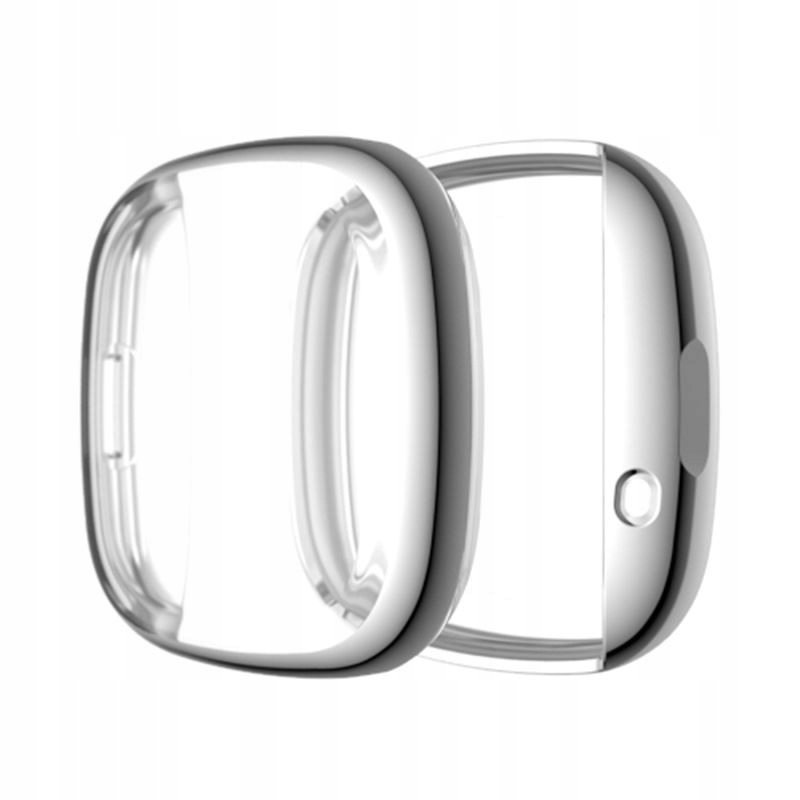 Etui Obudowa do Google Fitbit Versa 3 I Sense srebrne Pokrowiec Case