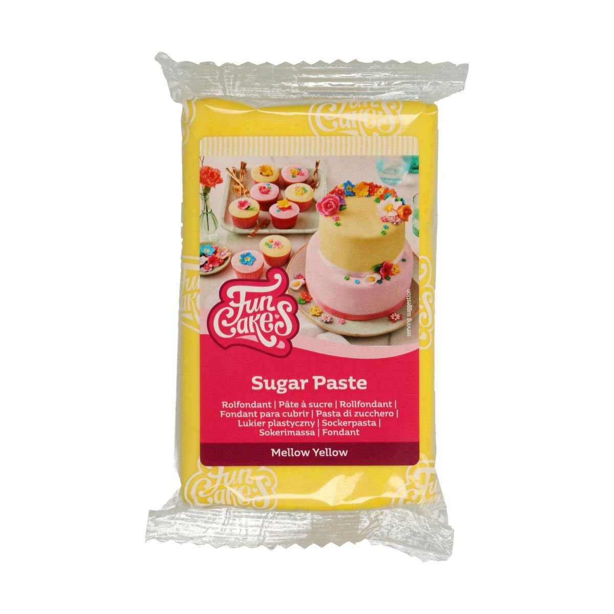 Masa cukrowa, fondant ŻÓŁTY - Mellow Yellow FunCakes, 250 g