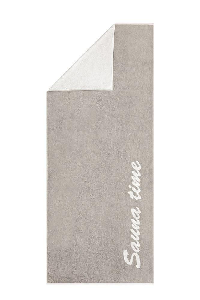 Ręcznik plażowy Saune-Time 80x200 kamienny frotte 480g/m2 100% bawełna Cawoe