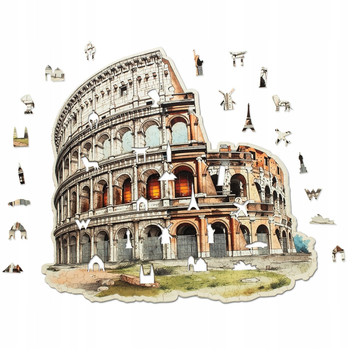 PUZZLE KOLOSEUM 410 elementów puzzle drewniane XXL