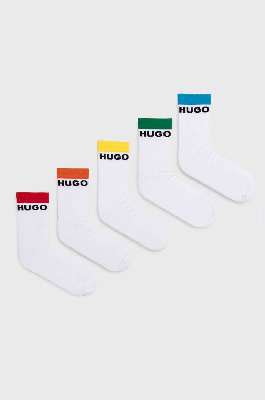 HUGO skarpetki 5-pack męskie kolor biały 50514968 - Hugo