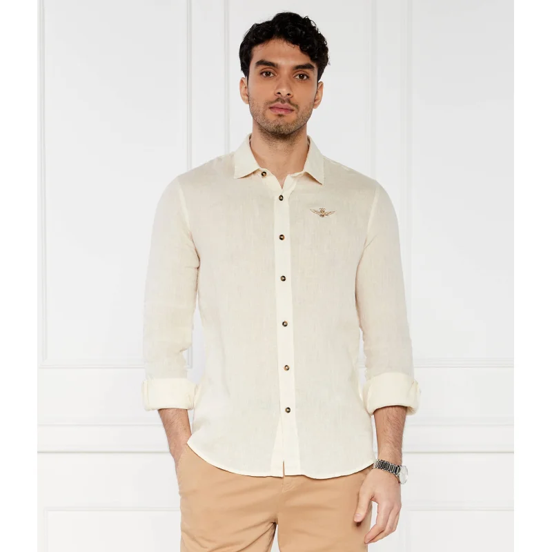 Aeronautica Militare Lniana koszula CAMICIA | Regular Fit