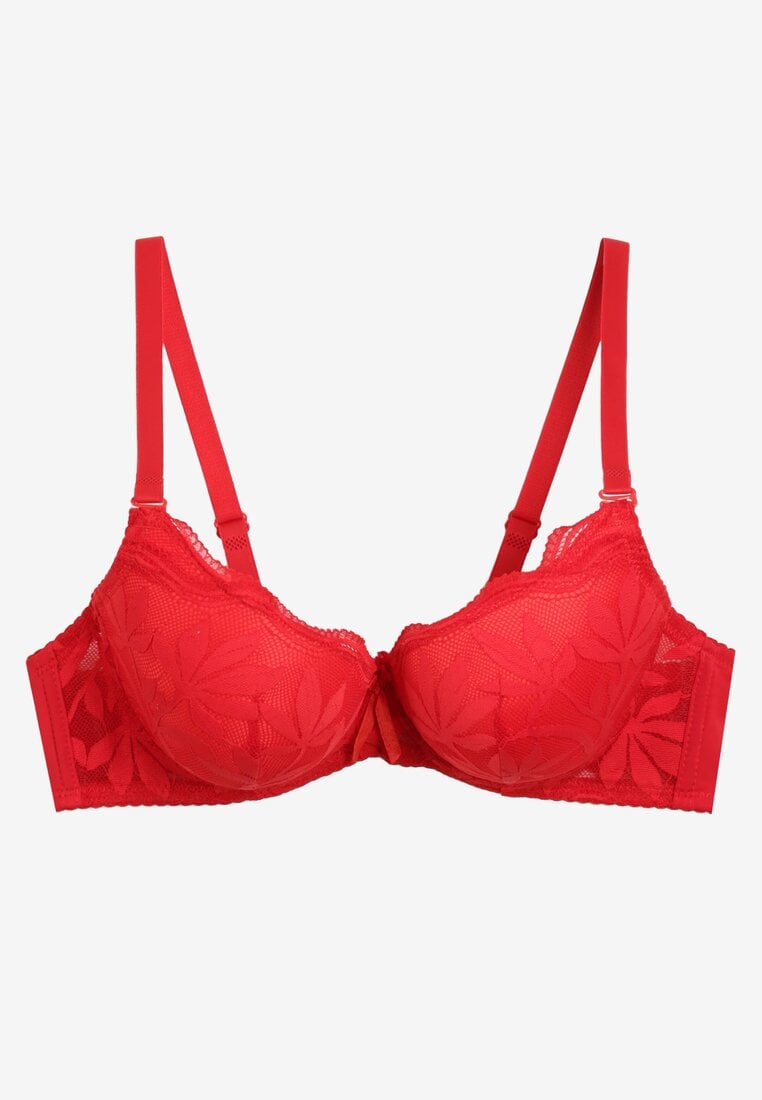 Czerwony Koronkowy Biustonosz Full Cup Ellamai