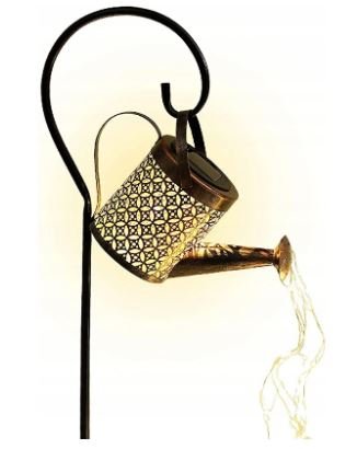 LAMPA OGRODOWA SOLARNA LED WBIJANA KONEWKA CZUJNIK ZMIERZCHU ŚWIECĄCA