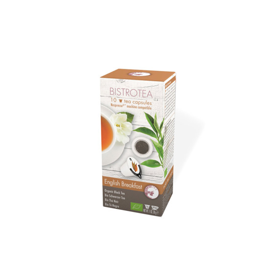 Kapsułki z organiczną herbatą do Nespresso® Bistro Tea English Breakfast, 10 szt.