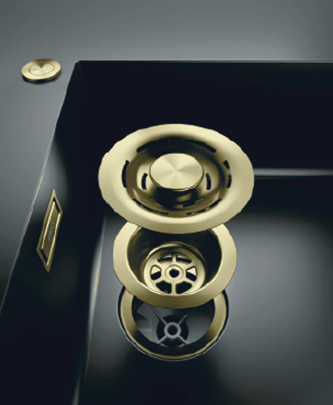 Korek automatyczny FLOW PRO złoty z przelewem