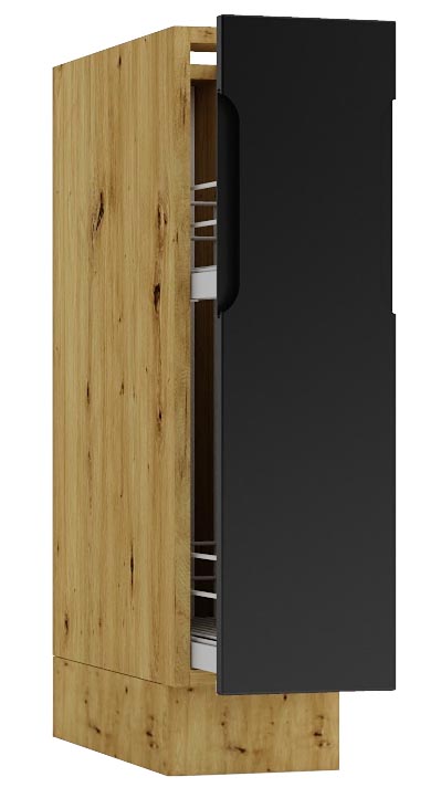 Szafka cargo 20 cm dąb artisan + czarny T1-T79