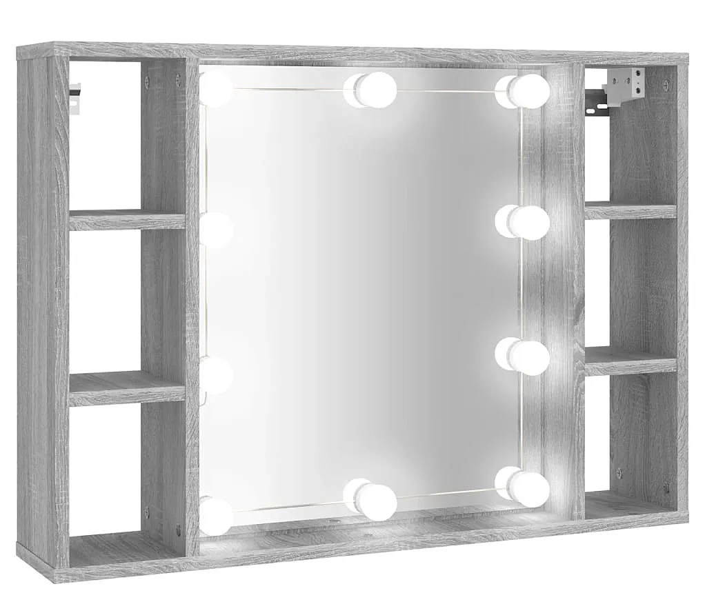 Toaletka z lustrem na biurko lub ścianę szary dąb sonoma D2-C73