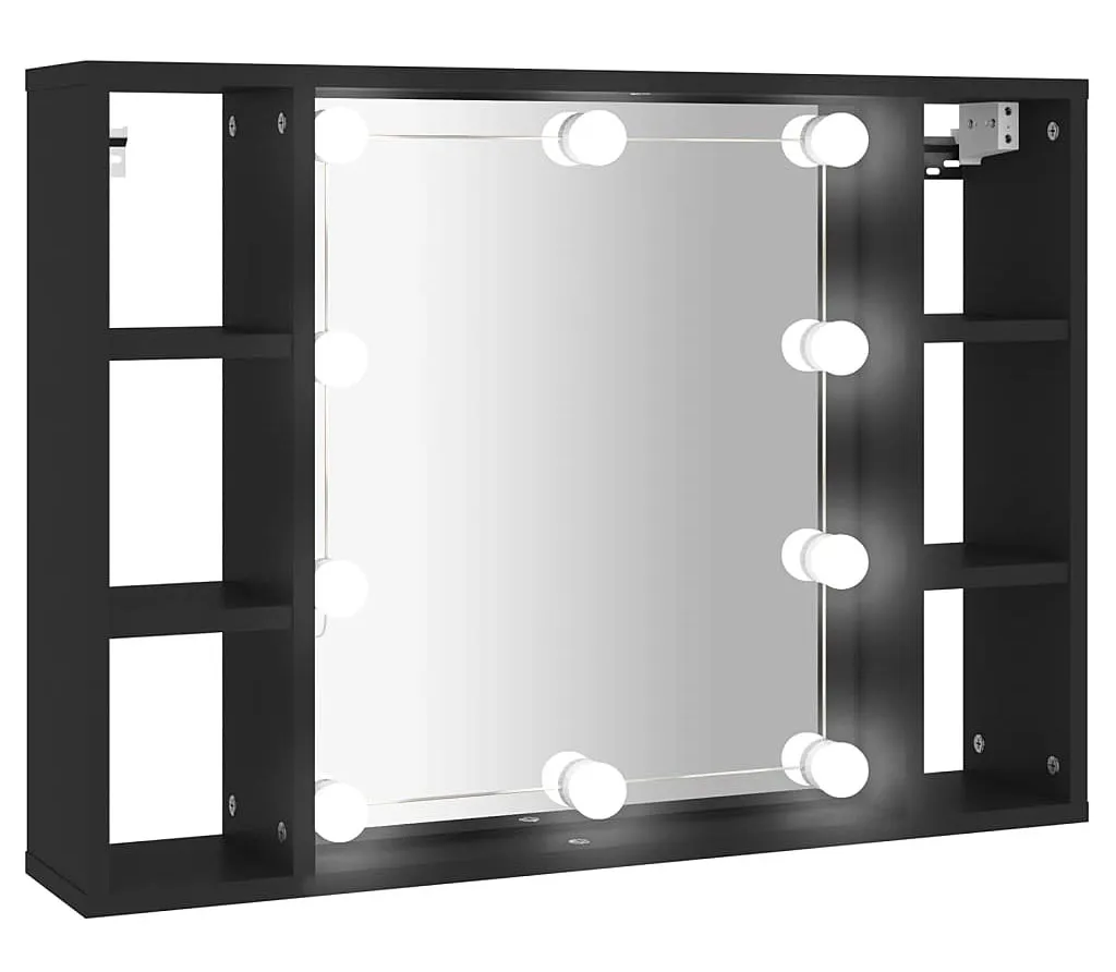 Czarna toaletka z lustrem na blat lub wisząca N5-W38