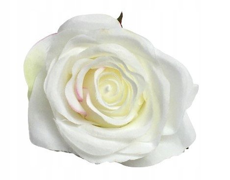 RÓŻA SZTUCZNA główka kwiatowa wyrobowa do STROIKA bukietu dekoracji BIAŁA