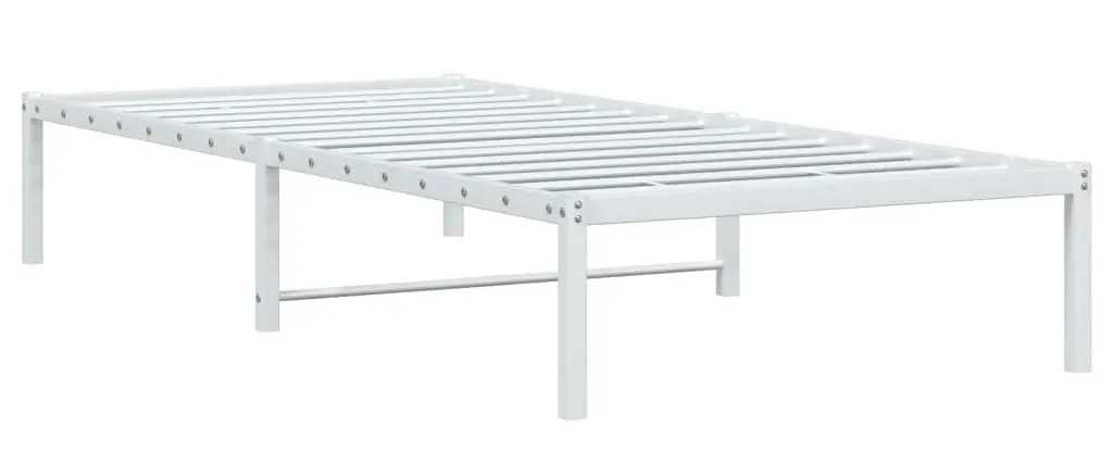 Białe loftowe łóżko z metalu 100x200 cm S9-W51