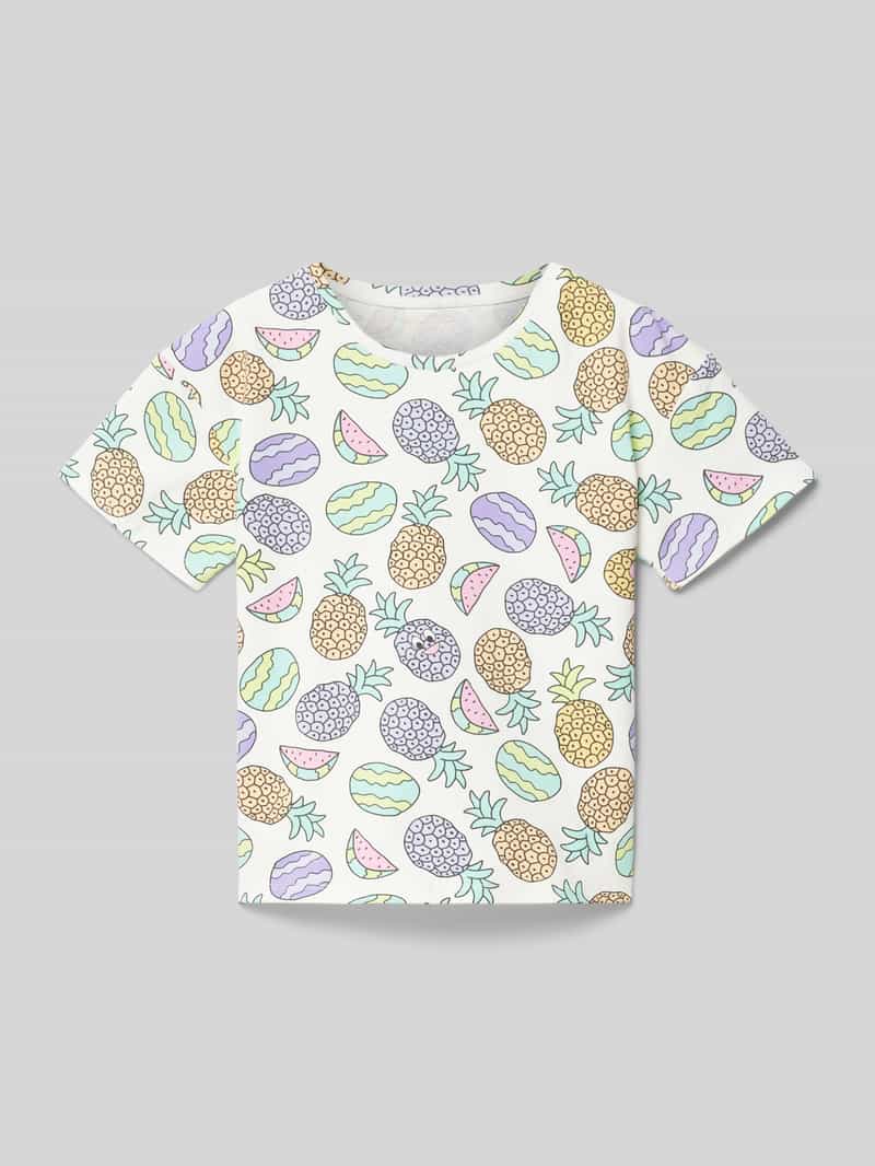 T-shirt z nadrukiem z motywem na całej powierzchni