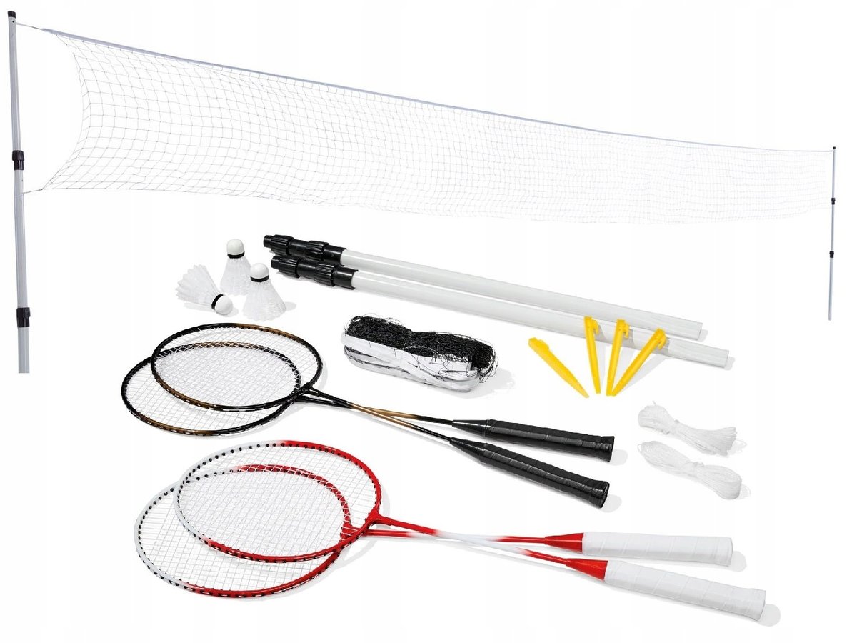 BADMINTON Zestaw Rakietki LotkI Siatka Etui CRIVIT