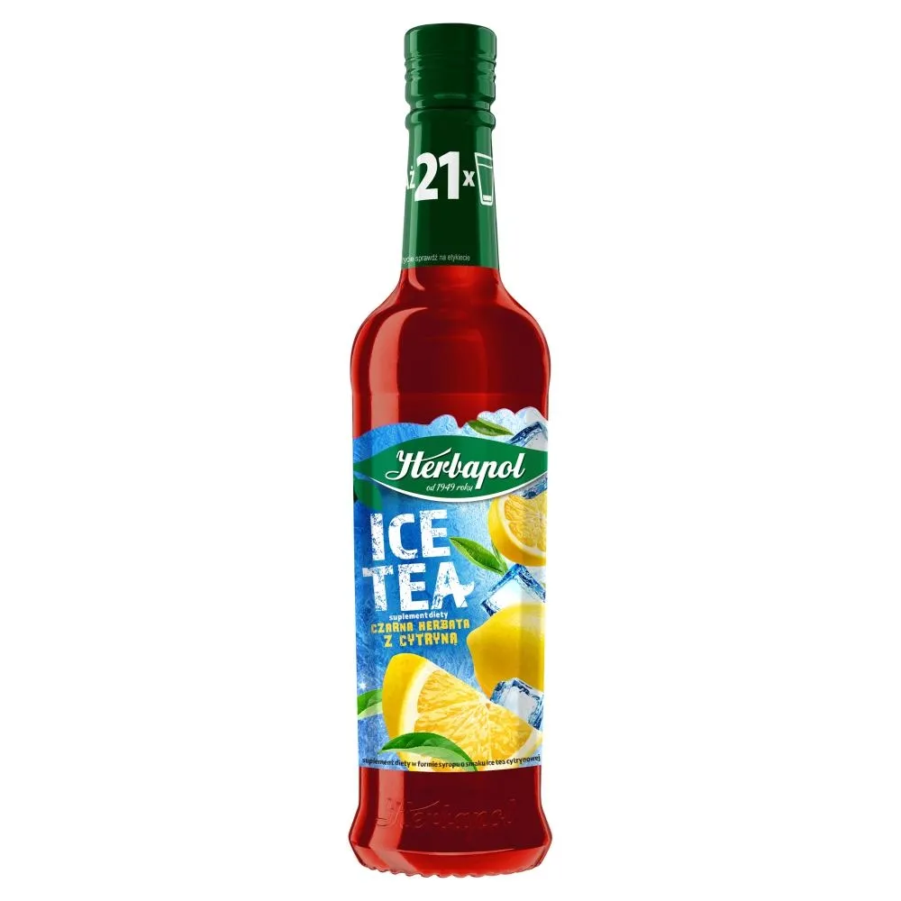 Herbapol Ice Tea Suplement diety czarna herbata z cytryną 420 ml