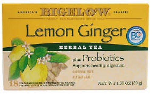 Bigelow Lemon Ginger herbata ziołowa Plus herbata Probiotyki