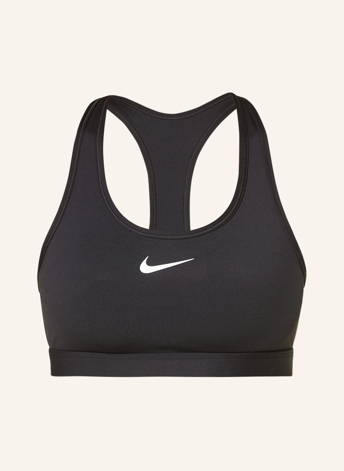 Nike Biustonosz Sportowy Dri-Fit Swoosh Z Siateczką schwarz