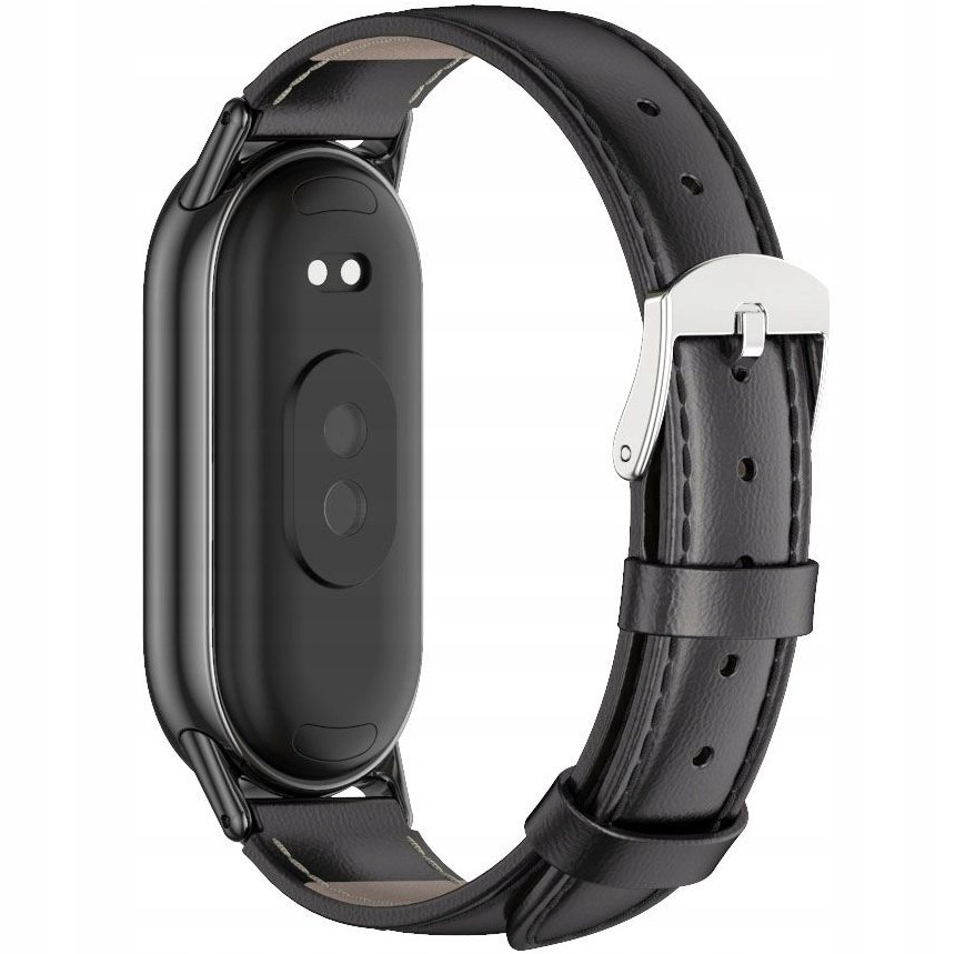 Pasek Tech Protect Leatherfit do Xiaomi Smart Band 8 / 8 NFC, czarny