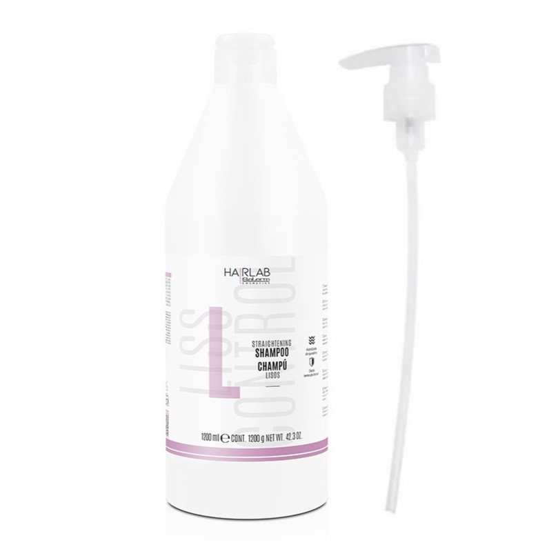 SALERM HAIRLAB Szampon prostujący do włosów LISS CONTROL STRAIGHTENING - 1200ml + POMPKA !!!