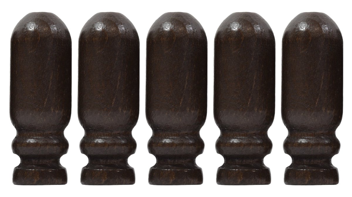 Drzewka drewniane EDUKACYJNE las Montessori zabawka 5 elementów ciemny brąz dla dzieci