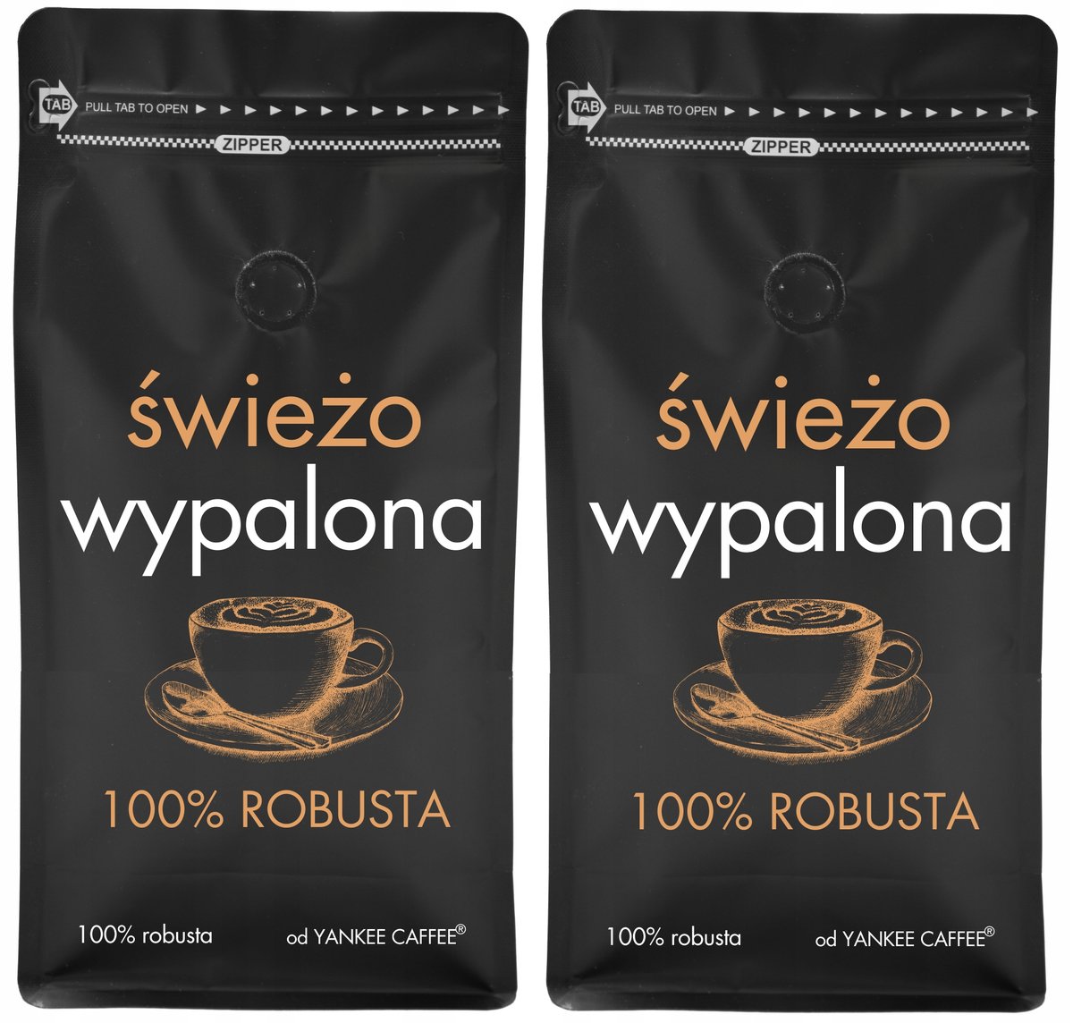 Kawa ziarnista 2kg ŚWIEŻO PALONA 100% ROBUSTA (2x1kg)