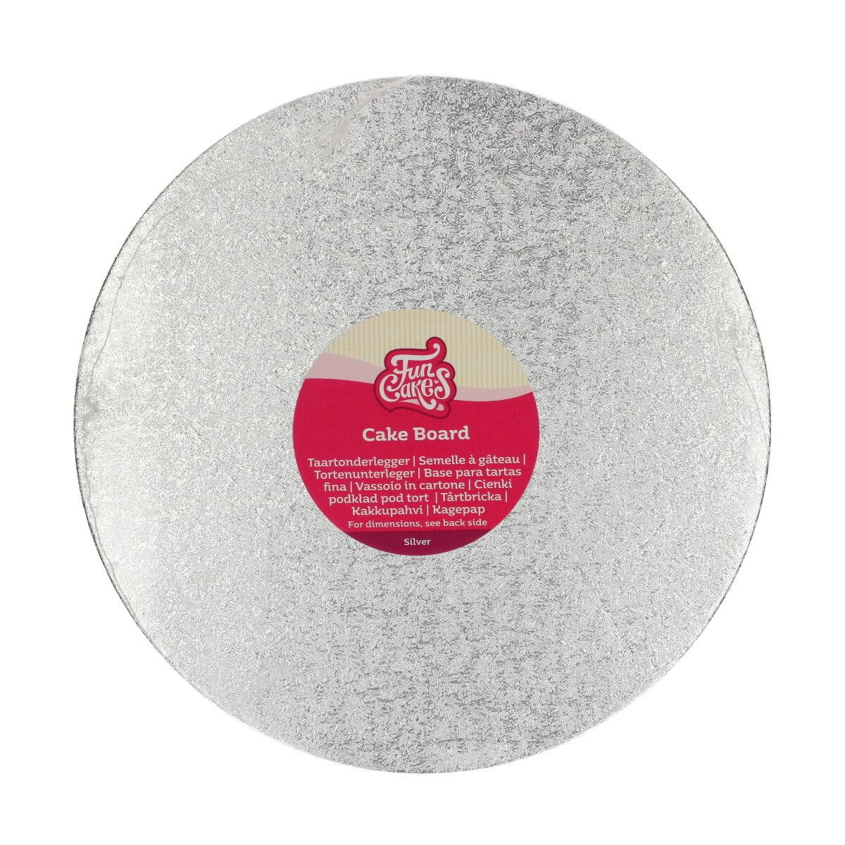 Okrągły podkład pod tort SREBRNY FunCakes ø 27,5 cm