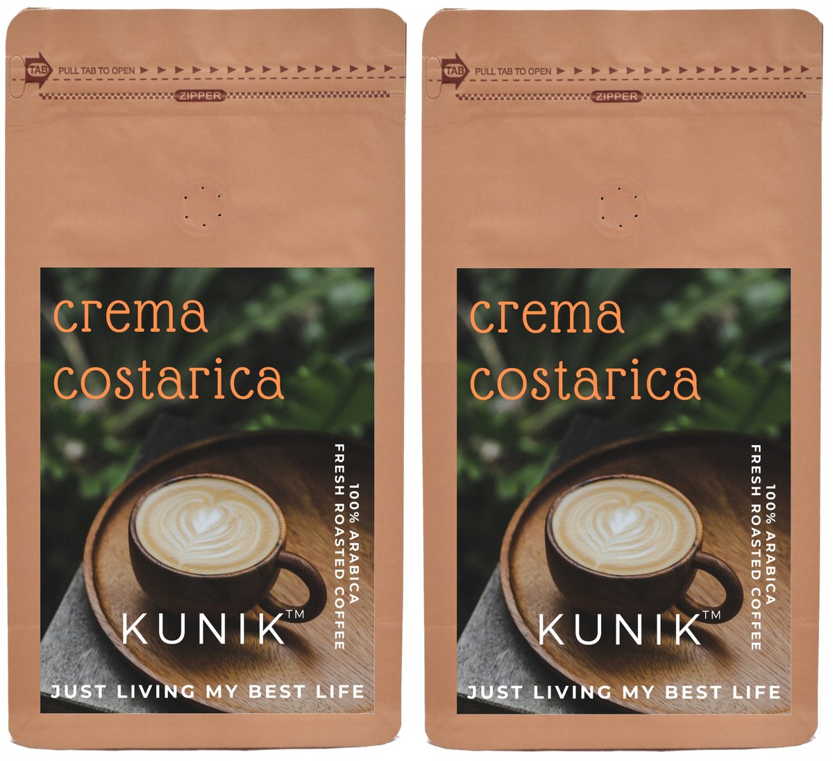 Kawa ziarnista 2kg ŚWIEŻO PALONA ARABICA Crema Costarica Kostaryka (2x1kg)