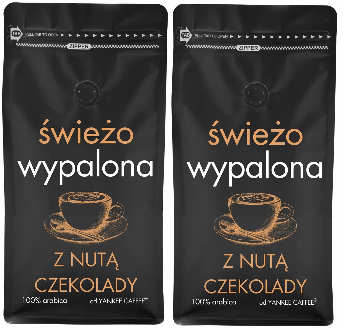 Kawa ziarnista 2kg ŚWIEŻO PALONA 100% Arabica smakowa CZEKOLADA (2x1kg)