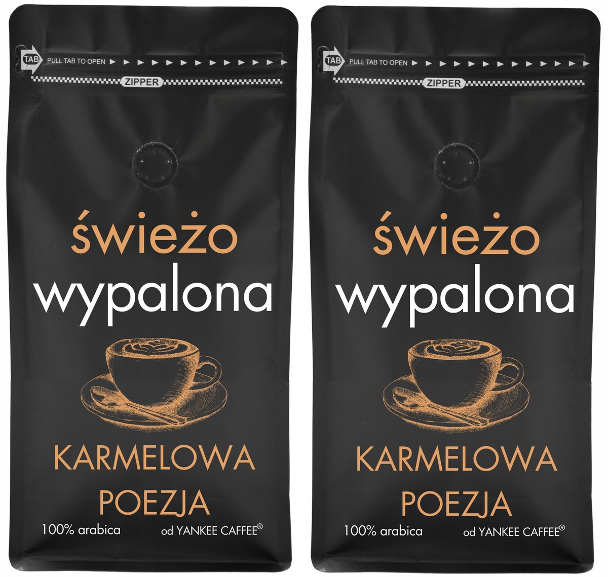 Kawa ziarnista 2kg ŚWIEŻO PALONA 100% Arabica KARMELOWA (2x1kg)