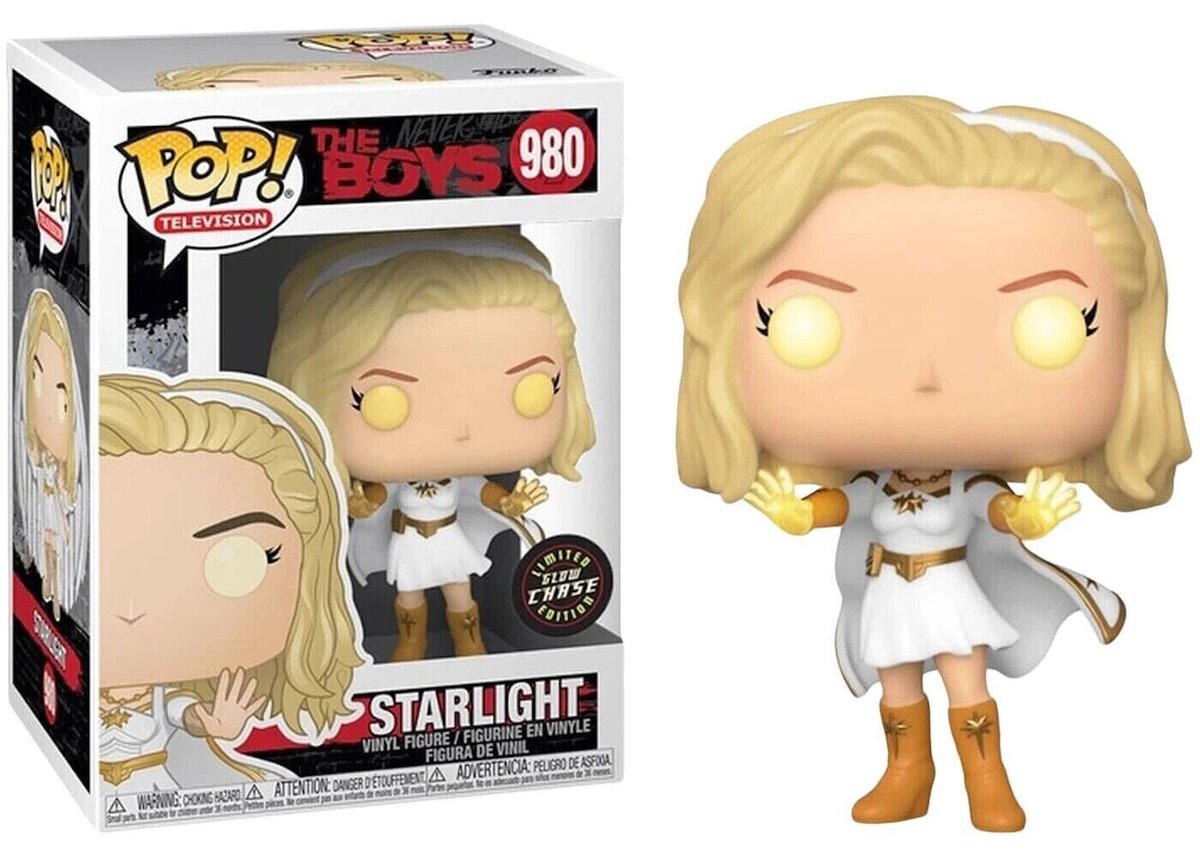 figurka funko pop! the boys 980 starlight chase glow