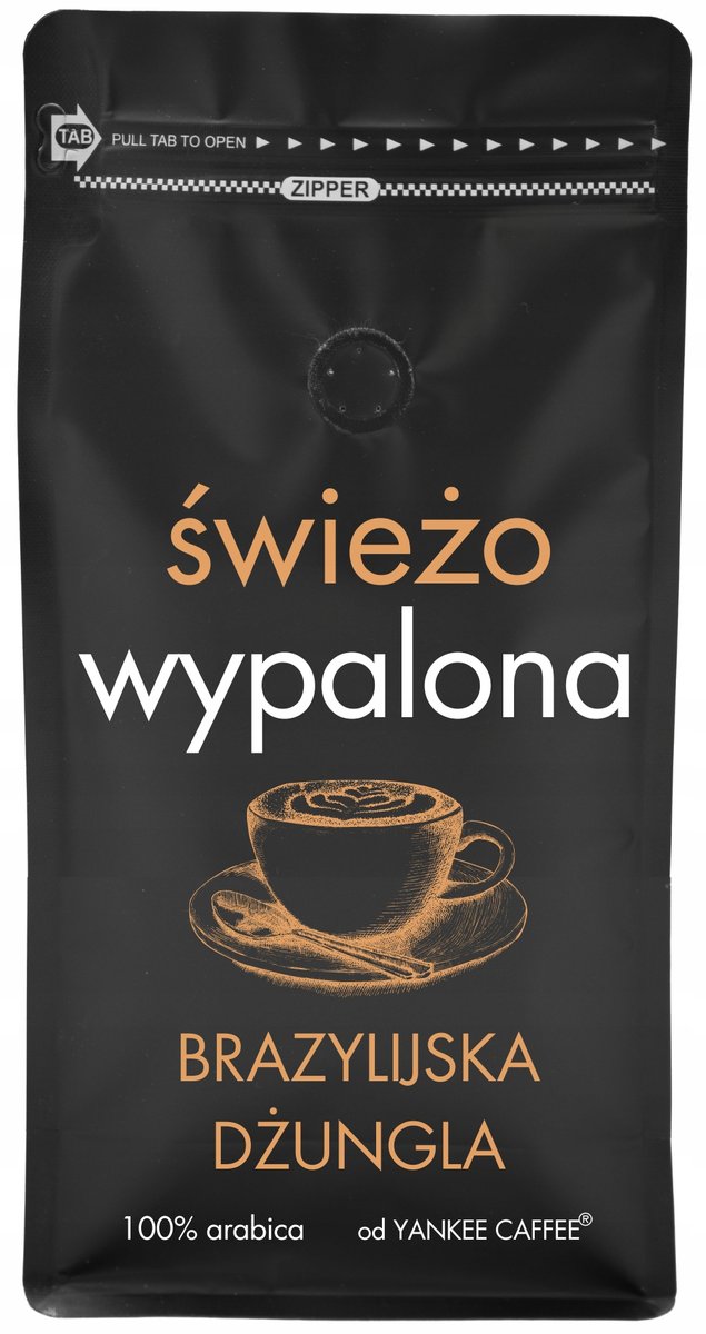 Kawa ziarnista 1kg Arabica ŚWIEŻO PALONA Brazylijska Dżungla Do ekspresu