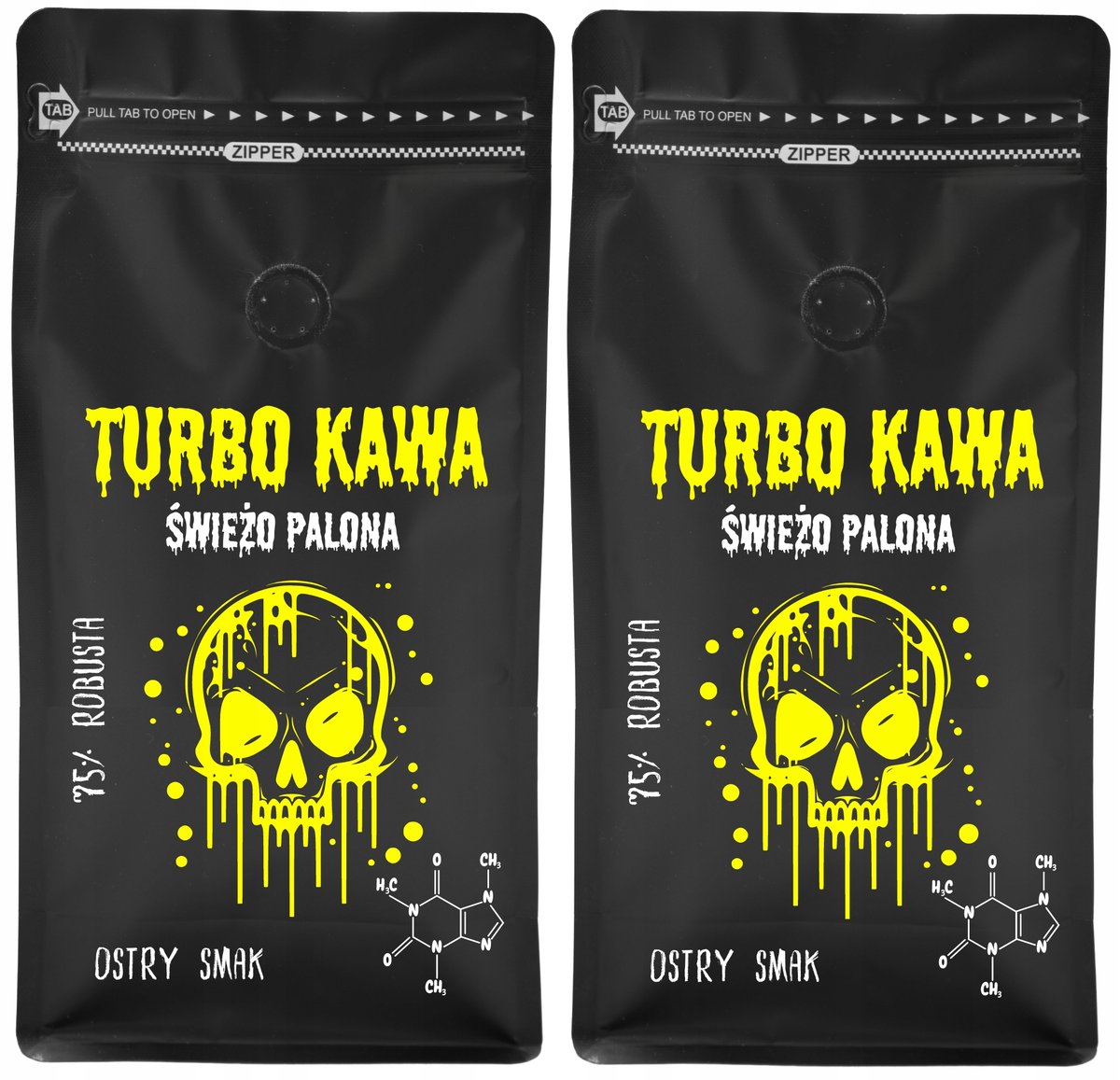 TURBO Kawa ziarnista Do ekspresu 2x1kg 75/25 Robusta/Arabica OSTRY SMAK