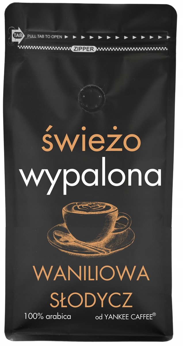 Kawa ziarnista 1kg ŚWIEŻO PALONA 100% Arabica WANILIOWA