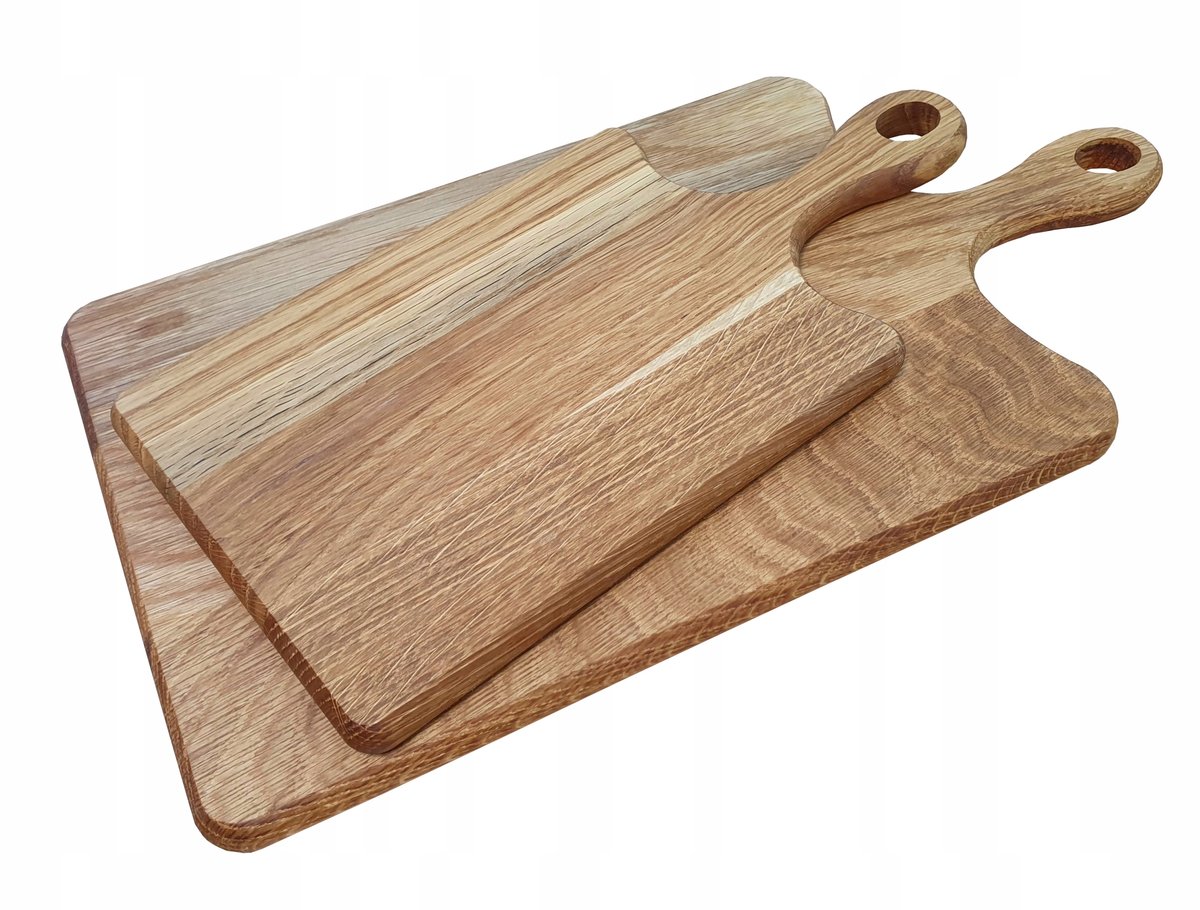 Deski DĘBOWE Z RĄCZKĄ 2szt do krojenia serwowania