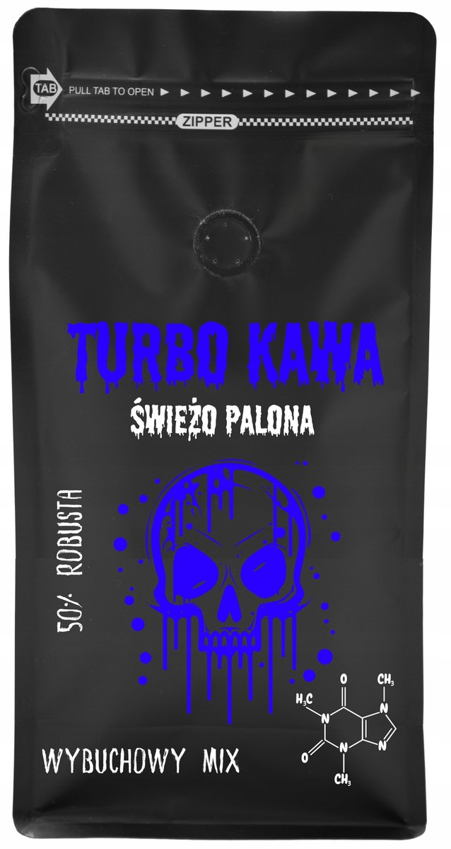 TURBO Kawa ziarnista Do ekspresu 1kg 50/50 Robusta/Arabica MIX