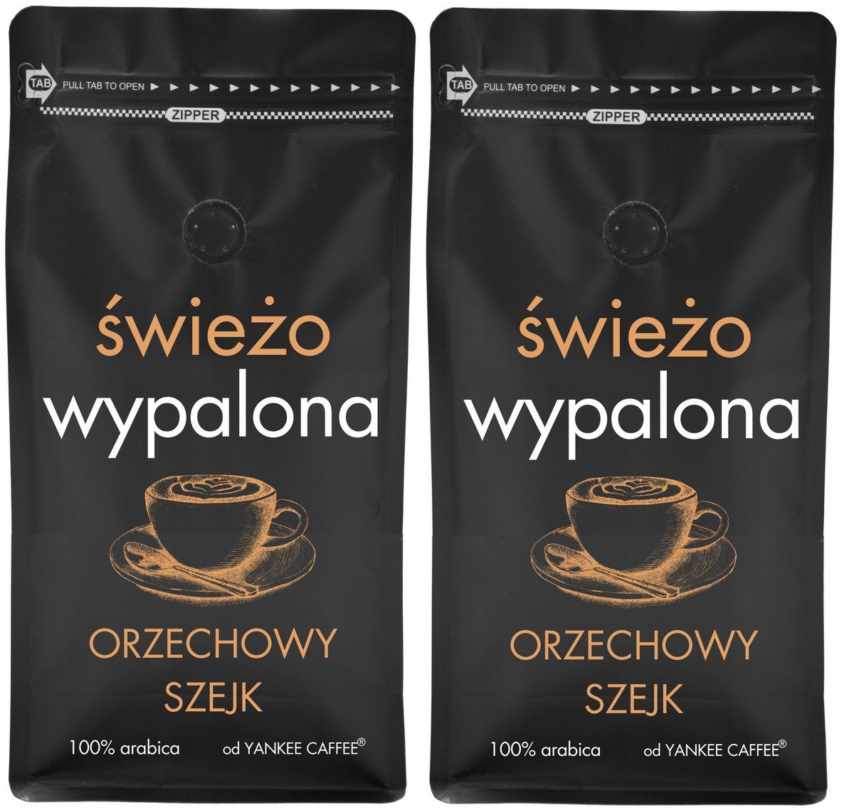 Kawa ziarnista 2kg ŚWIEŻO PALONA 100% Arabica smakowa ORZECHOWA (2x1kg)