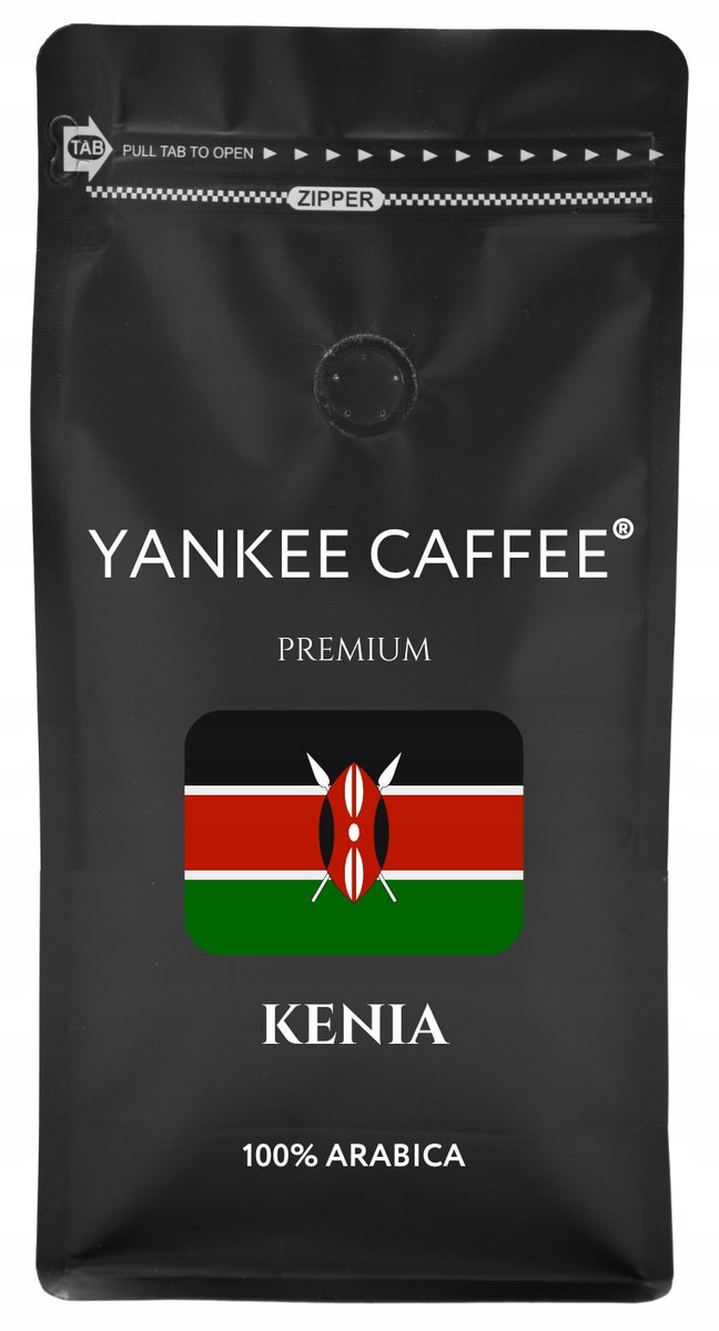 Kawa ziarnista 1kg 100% Arabica świeżo palona Kenia - Yankee Caffee