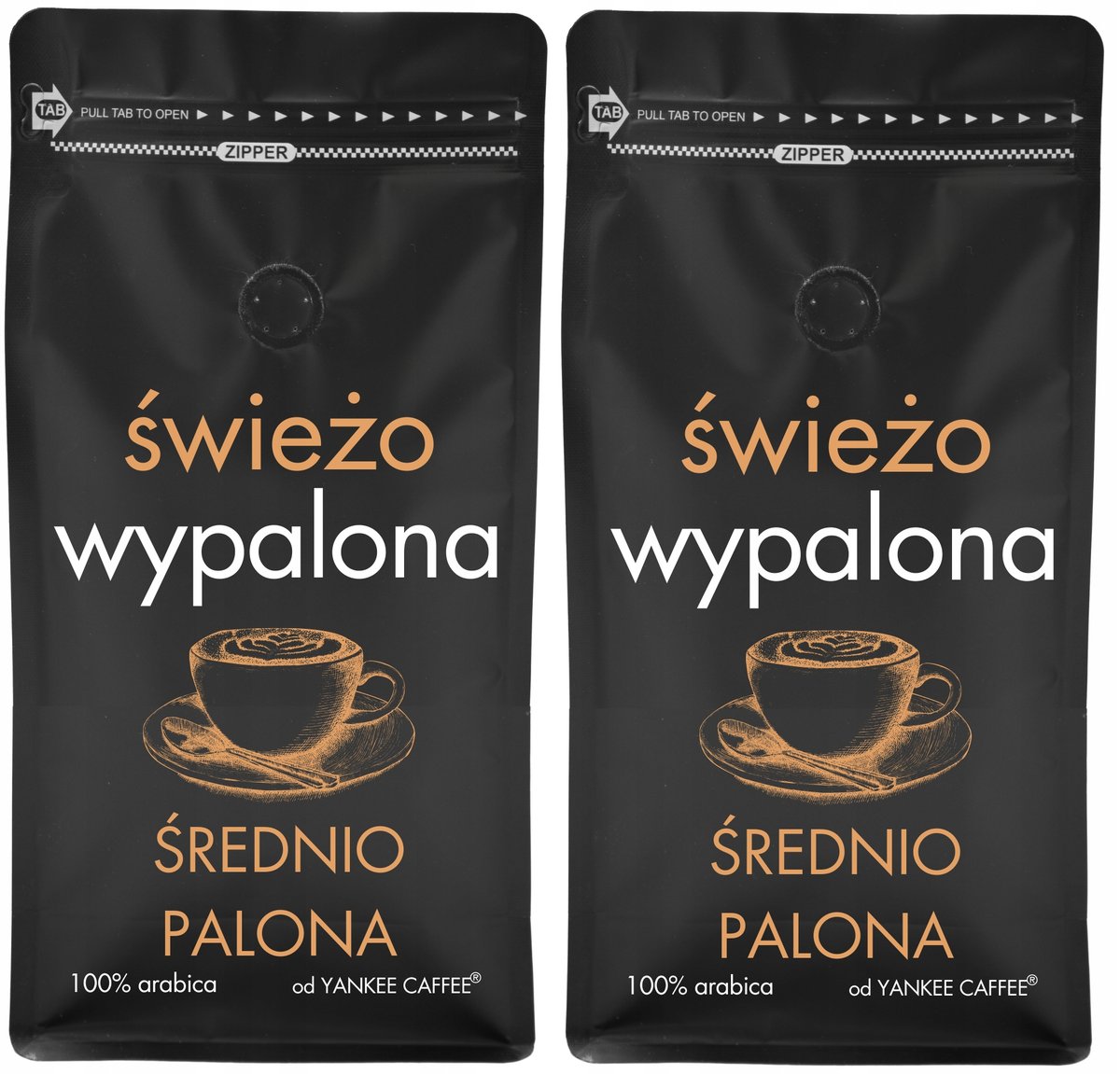 Kawa ziarnista 2kg ŚWIEŻO ŚREDNIO PALONA 100% Arabica (2x1kg) Do ekspresu